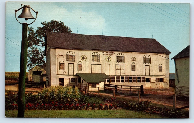 Postcard Dinner Bell & Hex Sign Barn, PA c1969 H162