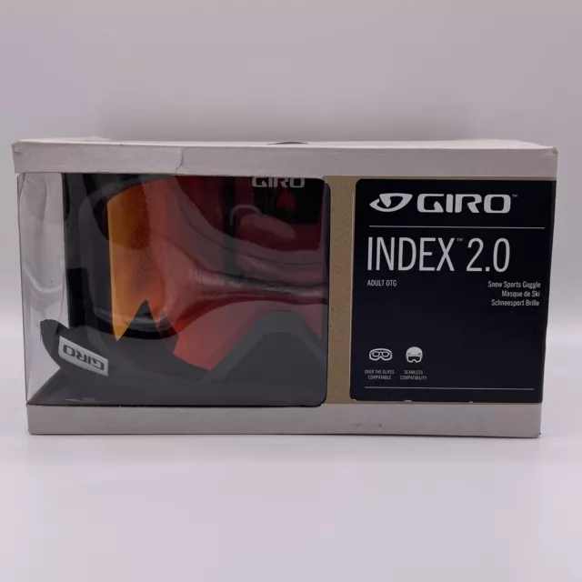 Giro Index 2.0 OTG Adult Ski Snowboard Goggles Amber Scarlet Lens Unisex
