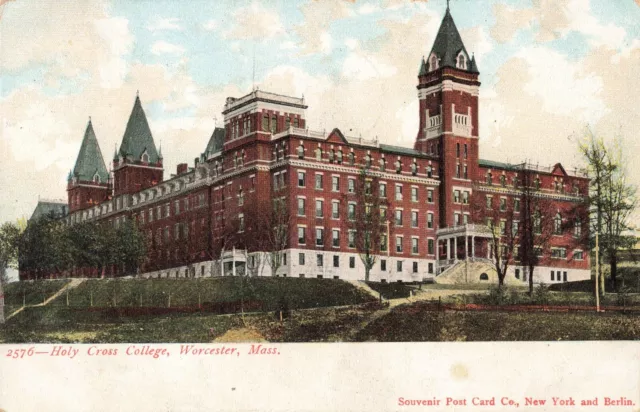 Holy Cross College, Worcester, Massachusetts MA - 1908 Vintage Postcard