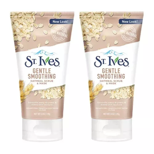 Pack of (2) St. Ives Gentle Smoothing Scrub and Mask, Oatmeal 6 oz