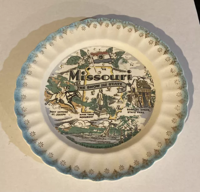 MISSOURI THE SHOW ME STATE COLLECTOR PLATE 9 INCH Sanders MFG Vintage 2