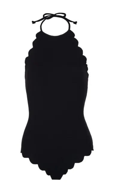 Marysia Mott Maillot Black Sz Large Scalloped One-Piece Swimsuit