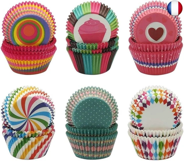 600 Moules à Muffins En Papier - 6 Couleurs Dégradées, Anti-adhésifs, Pour Cupcakes, Mariages, Anniversaires, Fêtes