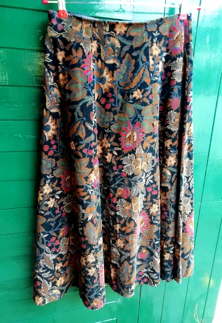 GONNA MAXI VINTAGE St Michael Taglia 14 (Vita 28") Cotone Cordario - Foto 9