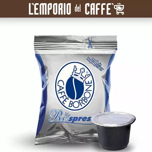 200 Capsule Cialde Caffe Borbone Respresso Blu compatibili Nespresso