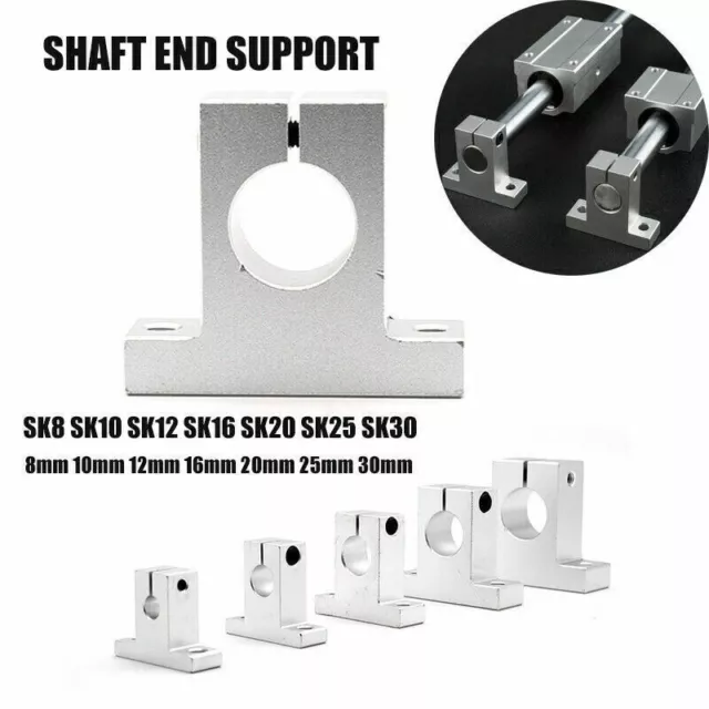 Linear Rail Shaft Support Bracket Block Mount SK8 to SK25 8 to 25mm Bore