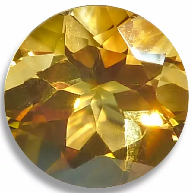 Natural Citrine Round Yellow, Gold Orange Faceted Loose Gemstones Fine Cut AAA