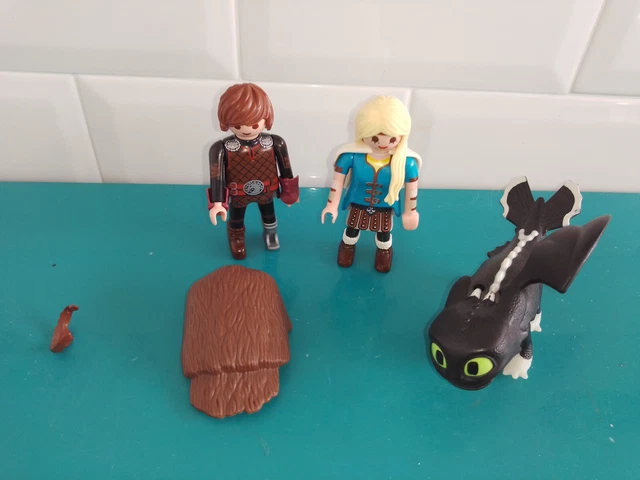 FIGURINE PLAYMOBIL DREAMWORKS Dragons set incomplet 70040 Harold