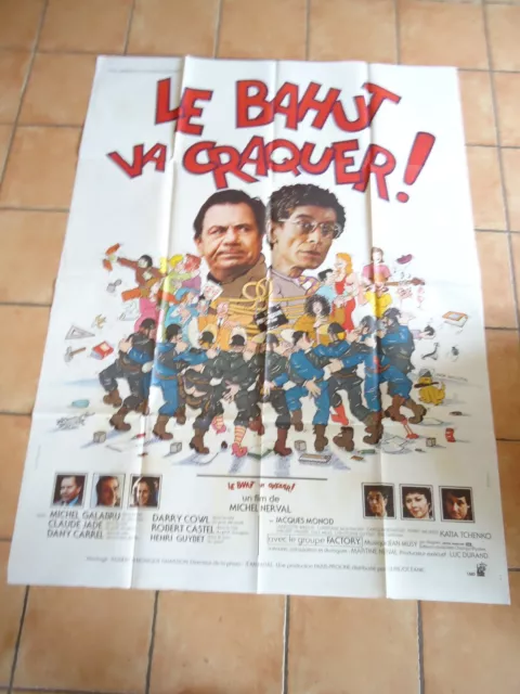 POSTER  AFFICHE ORIGINALE CINEMA LE BAHUT VA CRAQUER Michel Galabru Darry Cowl b