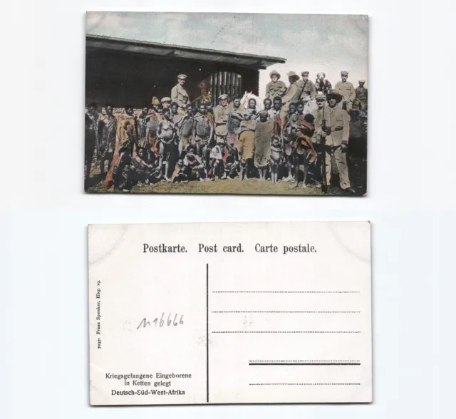 (n16666)   Ansichtskarte Kettengefangene Deutschsüdwestafrika, ungebraucht,