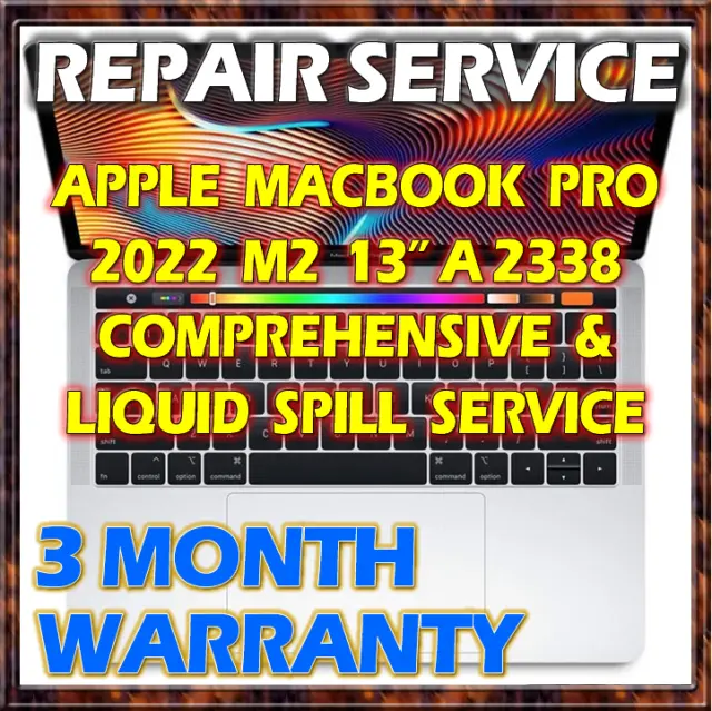 Macbook Pro 13" A2338 M2 2022 Mneh3Ll/A Laptop 820-02773-A Logic Board Repair