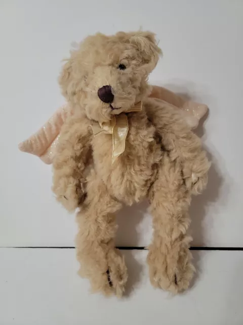 Russ GABRIEL 12" Tan Teddy Bear Plush With Tags, Bendable Angel Wings 1741