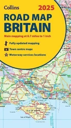 2025 Collins Road Map of Britain Folded Road Map by Collins Maps 9780008652913