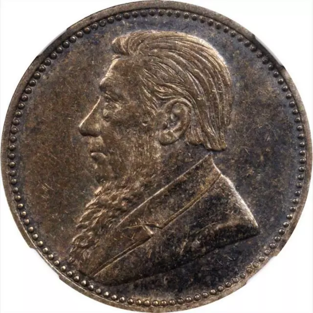 1894 South Africa 6 Pence. NGC AU 55. KM-4