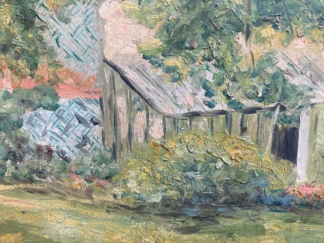 Peinture à L'huile Abstraite Georges Clairfond 1970 - Sur Panneau - Signée - Art Moderne