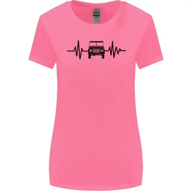 T-shirt 4X4 Heart Beat Pulse Off Roading donna taglio più largo 2