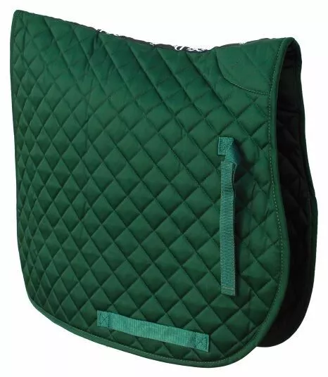 Rhinegold Cotton Quilted Saddle Cloth Saddle Pad - Green