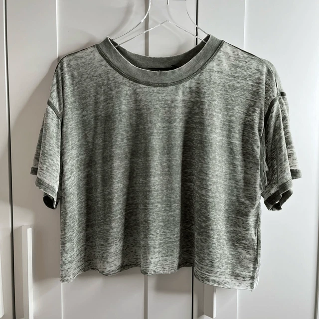 Urban Outfitters Out From Under Gray Washed Crew-Neck Crop T-Shirt size M
