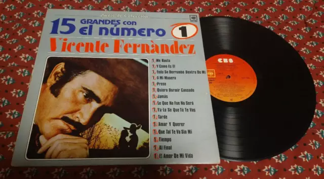 Vicente Fernandez 15 Grandes Exitos 1983 LP Vinyl Mexico Ranchera