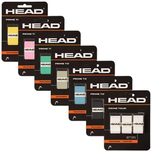 Head prime Tour Overgrips (3 pack)- MULTIPLE COLOURS
