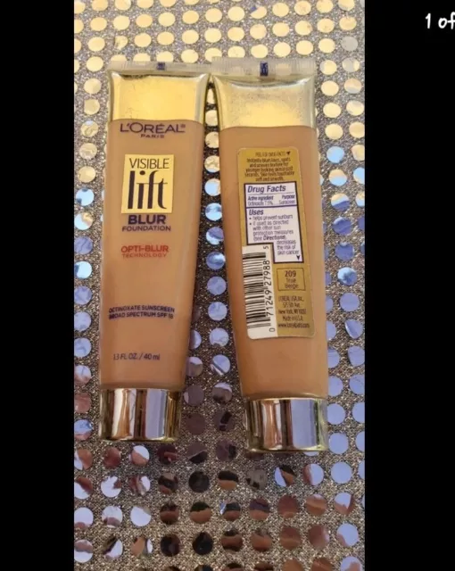 2 Loreal Visible Lift Blur Foundation #209 True Beige Discontinued 2 Loreal Visible Lift Blur Foundation #209 True Beige Discontinued