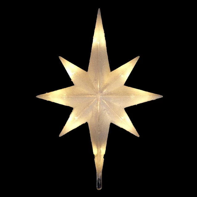 CHRISTMAS TREE TOPPER / STAR of BETHLEHEM / WHITE FROSTED STAR with