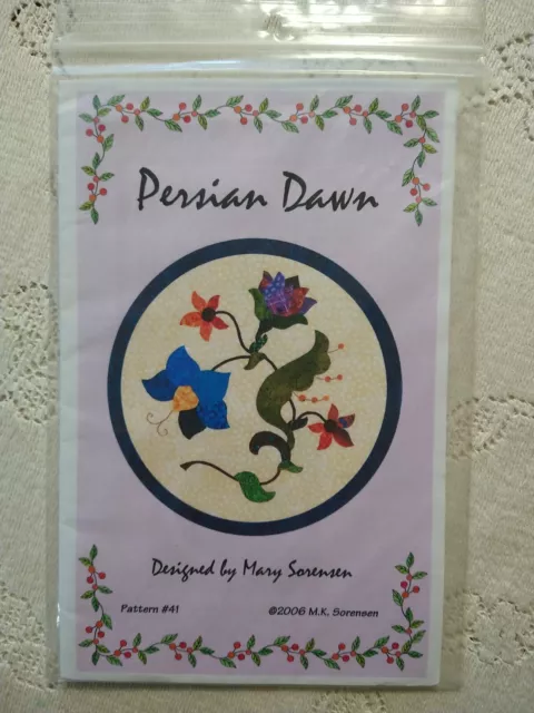 Quilt Patterns Persian Dawn #41 Mary Sorensen 2006 Applique