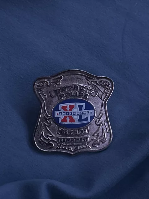 Vintage Detroit Michigan Police Department Super Bowl XL 02.05.06 Pin