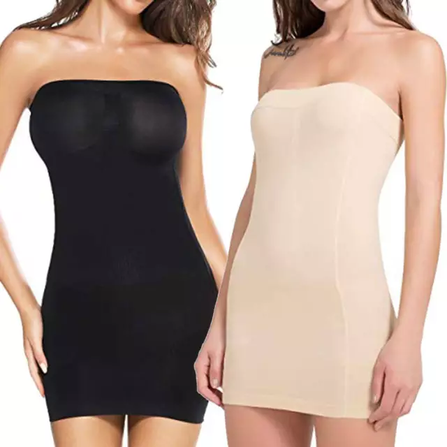Women Full Slips for Under Dresses Seamless Body Shaper Tummy