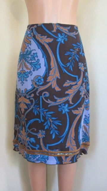 Betsey Johnson New York Vintage Multi-Color Floral Print A-Line Skirt, Size L