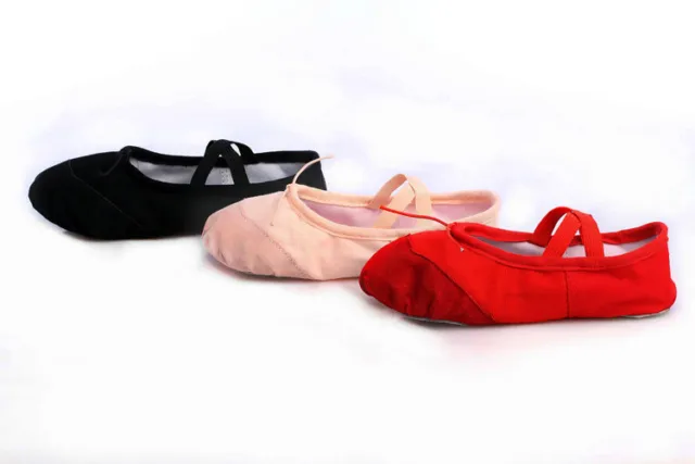 Brand New Unisex Canvas Slippers Practice Ballet Dance Shoes Salsa 3 Colors