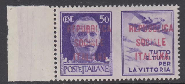 ITALY RSI - Social Rep- War Propag n.47 cv 1800$ ovp Firenze Lilla Carmine MNH**