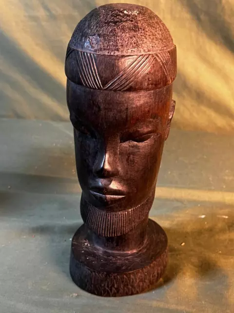 Old Vintage Hand Carved African Tribal Ethnic Art Man Male Wood Carving Statue