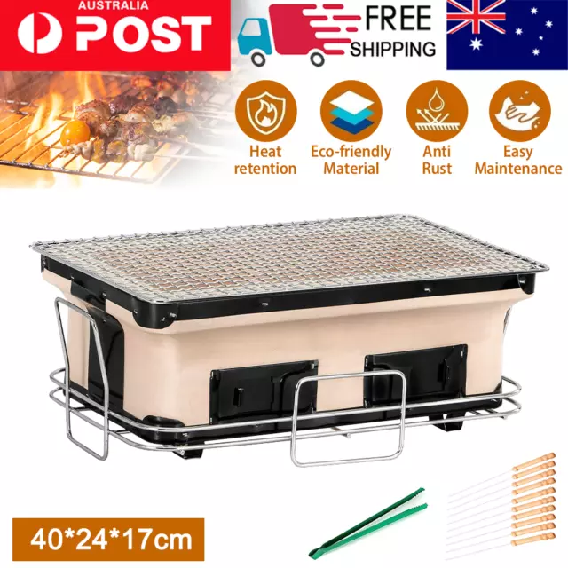 CHARCOAL BBQ GRILL Japanese Korean Ceramic Hibachi BBQ Table