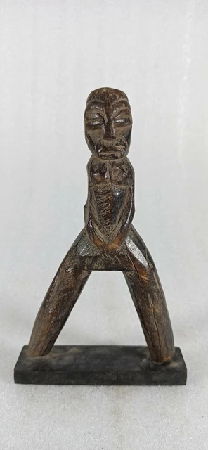 Lance-pierre Dagari Burkina - Art Premier Africain, Statuette En Bois 17 Cm, Années 1950-1969