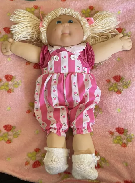 Vintage Cabbage Patch Kid 1978-1982 2 Blonde Ponies Blue Eyes HM2 Girl