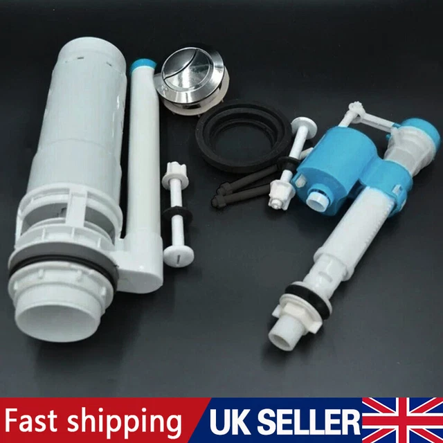 TOILET CISTERN DUAL Push Button Flush Valve Replacement Siphon Repair