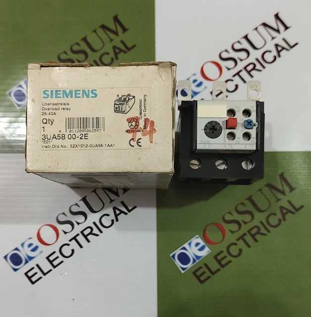 Overload Rellay Ranges SIEMENS 3UA58 00-2E Thermal Overload Relay Range 25-40Amp Fast Shipping ...