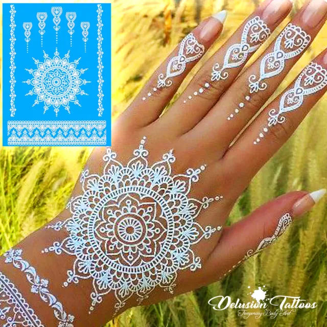 Henna Tattoo Gift set, Mehndi Kit, plus glitter, Many Designs