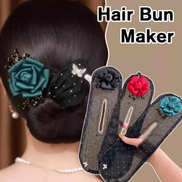 Women Lazy Hair Curler Butterfly Twisting Hair Clip pin Bun Maker Accessories