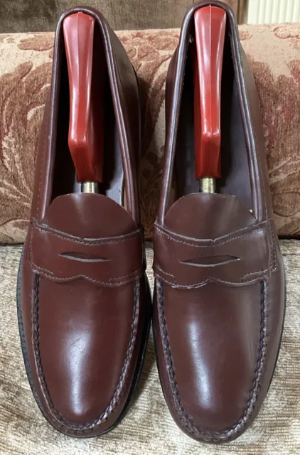 MISMATCHED BROOKS BROTHERS Penny Loafers Burgundy Leather R 10 AA/L 10 ...