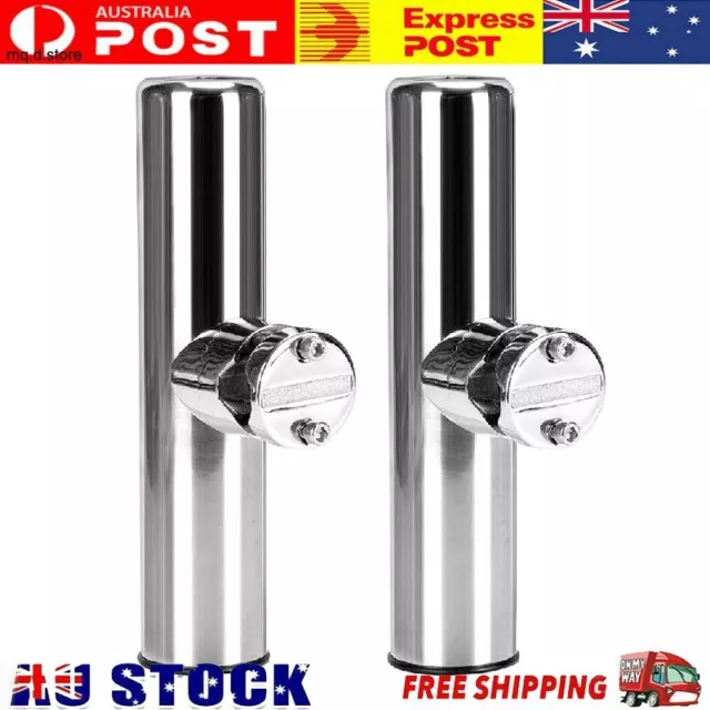 2PCS STAINLESS STEEL Clamp On Rail Mount 7/8''-1 Rod Holder