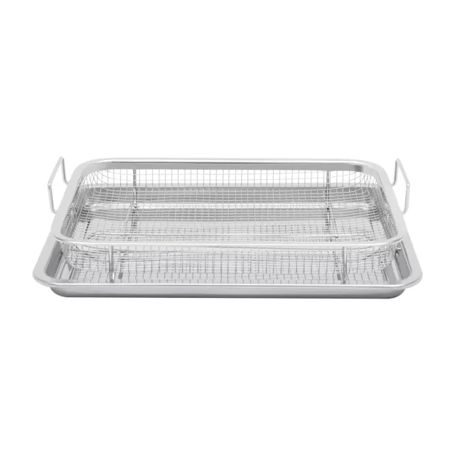 Extra Large Air Fryer Basket and Tray for Oven, 18.8'' x 13.3'' Stainless  Steel Crisper Tray and Basket for Convection Oven, Baking Pan Perfect for