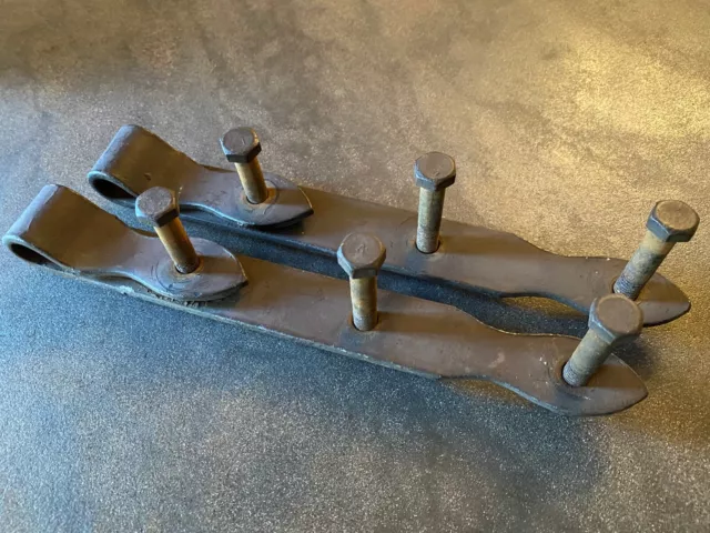 Set of Antique Wrought Iron Barn Door Gate Strap Hinges