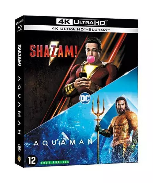 Coffret nouveaux héros 2 films : aquaman ; shazam ! 4k ultra hd [Blu-ray] [FR I