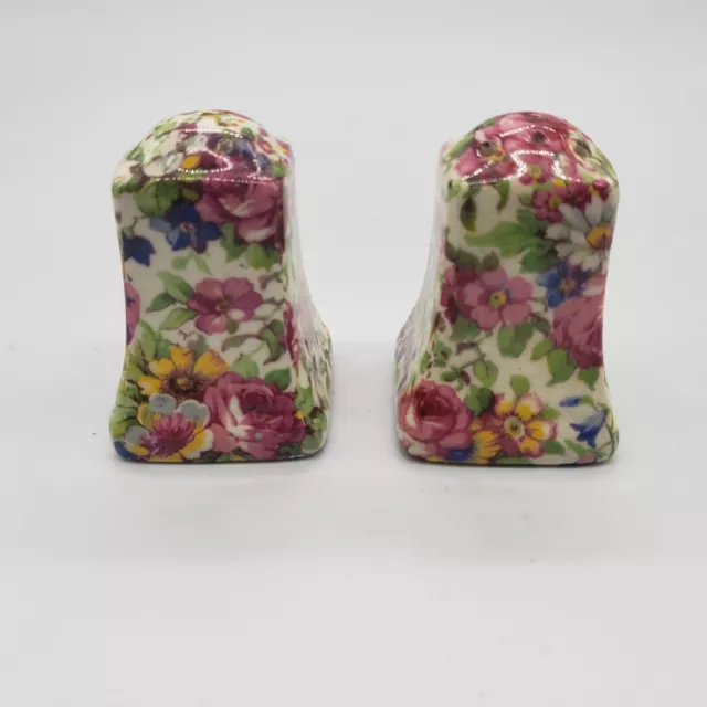 Vintage Chintz Royal Winton Grimwades Summertime Salt And Pepper Shakers **