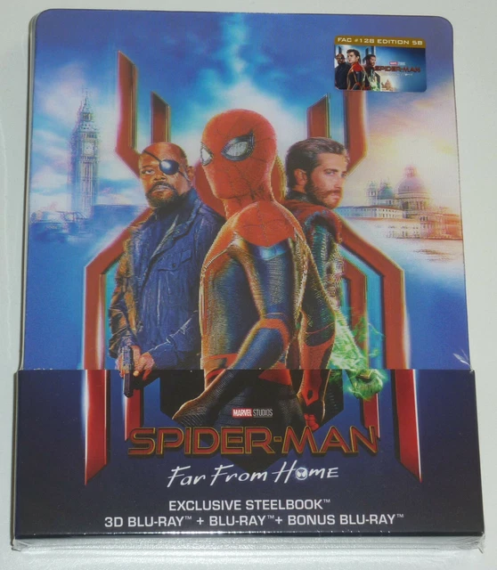 Spider Man Far From Home 3d Blu Ray SPIDER-MAN FAR FROM Home Filmarena 5B 3D 3-Disc Blu-Ray Steelbook Neu