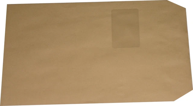 50 St Sacchetti di Spedizione C4/A4, Braun Con Finestra 229x324 MM Buste Sk