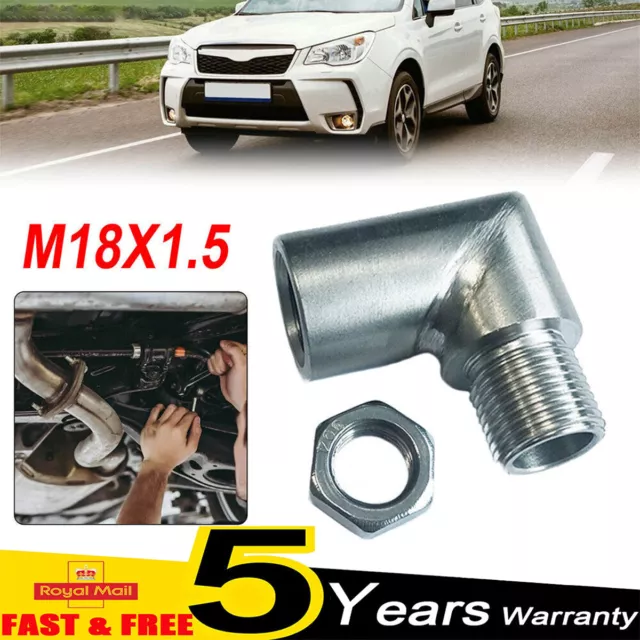 90° DEGREE ADJUSTABLE LAMBDA O2 OXYGEN SENSOR BOSS EXTENDER SPACER M18x1.5 UK