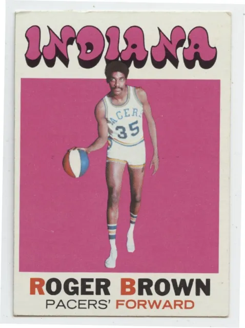 Roger Brown HOF 1971-72 Topps Basketball #225 - EX